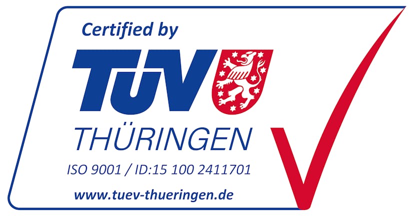 Certified by TÜV Thüringen