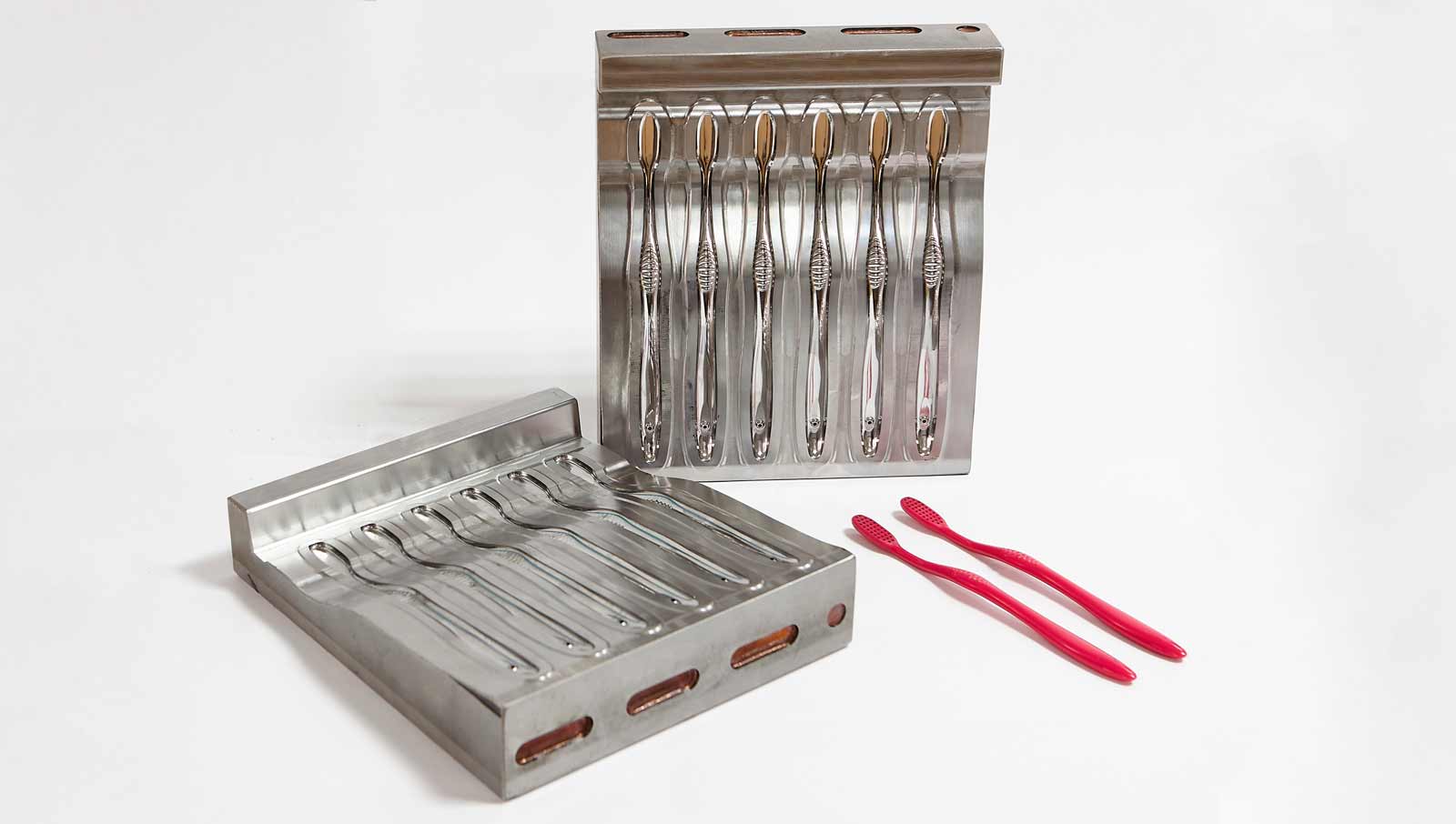 Injection molding mold installed in industrial equipment